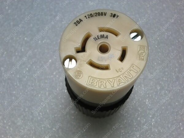 72120NC | BRYANT LOCKING CONNECTOR, TECH SPEC 4P 6W GROUNDING 20A 120/208V 3PH NEMA L21-20 - Image 4