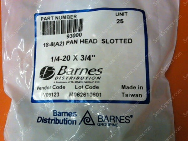 93000 | BARNES DISTRIBUTION PAN HEAD SLOTTED PN/93000 (PACK OF 25) - Image 4