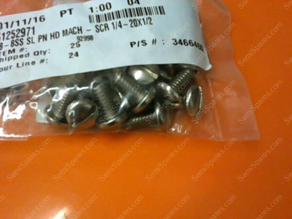51252971 | PAN HEAD SLOTTED 1/4-20 X 1/2 PN/51252971 (PACK OF 25) - Image 4