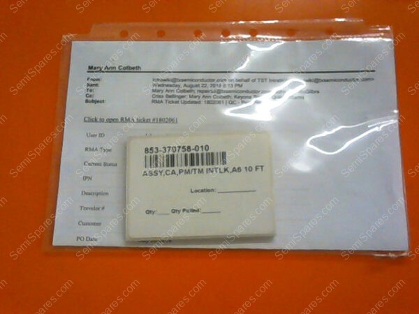 853-370758-010 | ASSY,CA,PM/TM INTLK,A6 10 FT - Image 6