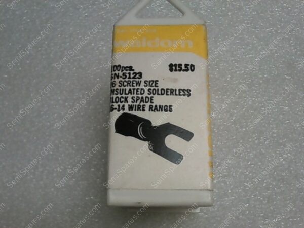 INSULATED SOLDERLESS | #6 SCREW SIZE INSULATED SOLDERLESS BLOCK SPADE 16-14 WIRE RANGE - Image 4