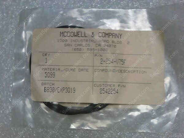 2-254-V75F | MCDOWELL & COMPANY 2-254-V75F, 3Q99 O-RING, VITON BLK - Image 2