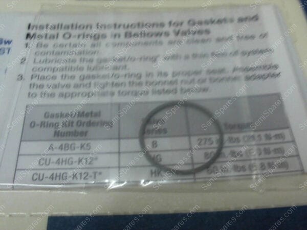GS-3130-00 | GASKET/METAL O-RINGS, SS-4B60-K5-T - Image 4