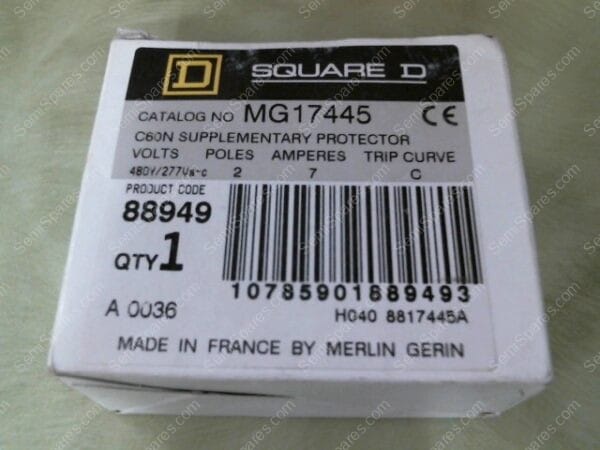 MG17445 | SQUARE D CATALOG MG17445 VOLTS 480Y/277VA-C POLES 2 AMPERES 7 TRIP CURVE C - Image 5