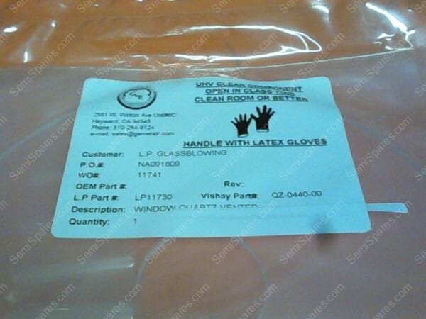 QZ-0440-00 | WINDOW, QUARTZ VENTED, A06-001-01 - Image 4