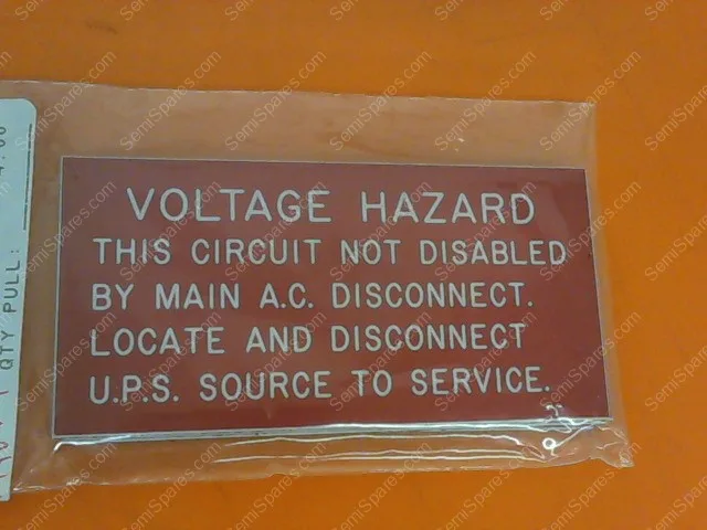 785-091697-001 | LABEL, UPS VOLTAGE HAZARD - Image 4