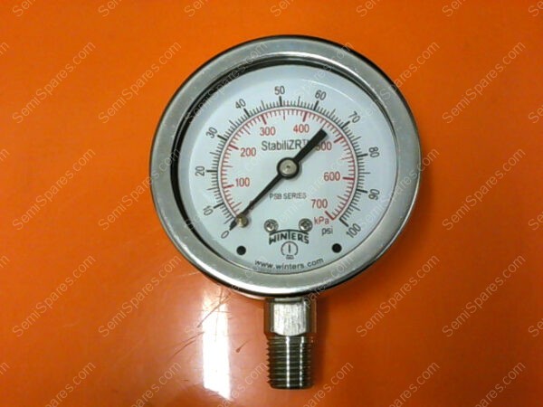 GA-2460-00 | WINTERS GAUGE,STAINLESS W'/DAMPNER,P824Z,2.5" - Image 5