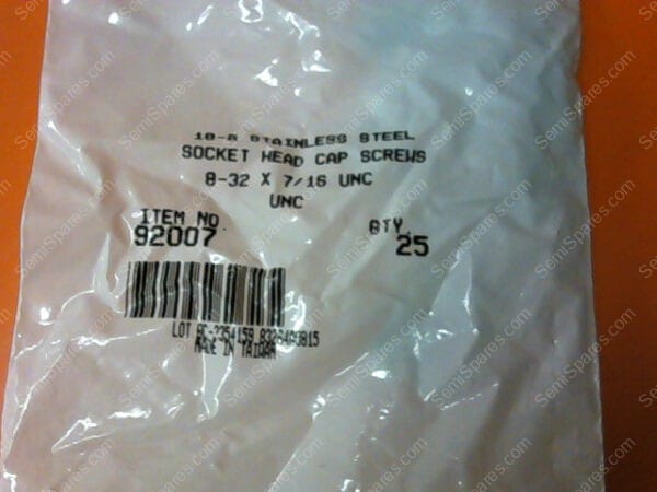 92007 | SOCKET HEAD CAP SCREWS 8-32 X 7/16 UNC PN/92007 (PACK OF 25) - Image 4