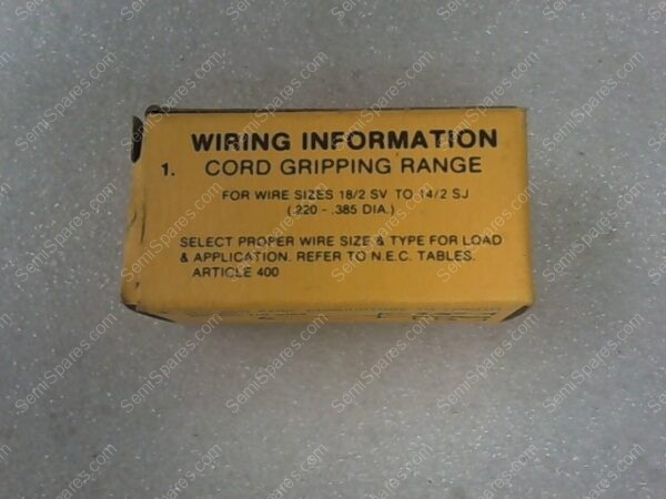 CORD GRIPPING RANGE | HUBBELL 746V TWIST-LOCK VALISE, CONNECTOR BODY 15A. 125V - Image 4