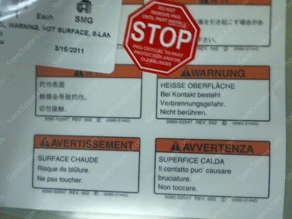 0060-02047 | LABEL, WARNING, HOT SURFACE, 8-LAN - Image 5