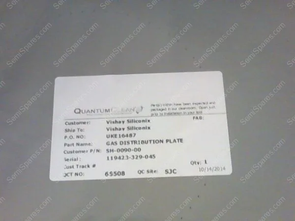 SH-0090-00 | GAS DIST. PLATE, 0020-33785, AMT-C3C - Image 2