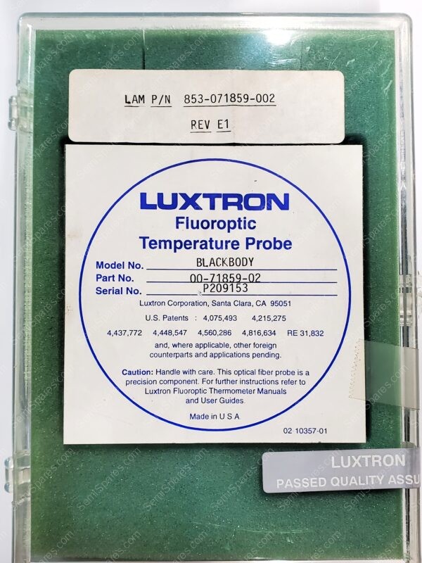 853-071859-002 | ASSY,PROBE TEMP,QTZ,BLK BODY - Image 6