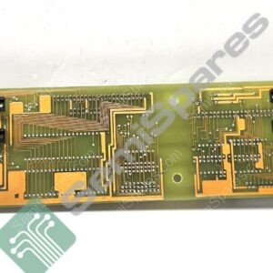 Green PCB with multiple gold traces and four high-density edge connectors (two on each side). The board shows copper circuitry and stud holes at the corners.