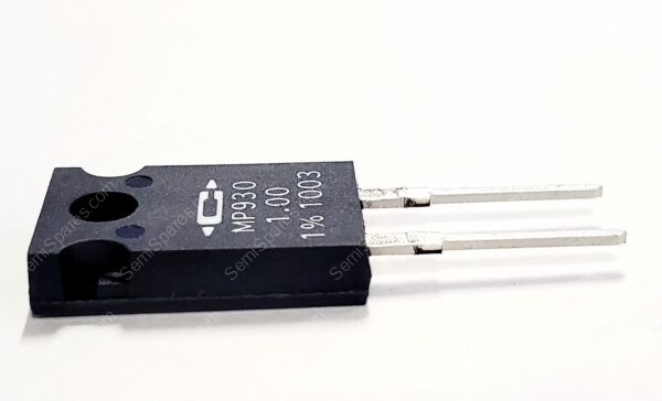 MP930-1.00-1% | 1 OHM 1% 30W THORUGH HOLE RESISTOR TP-220-2 FULL PACK MOISTURE RESISTANT NON INDUCTIVE THICK FILM