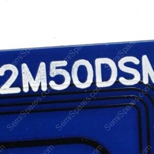Close-up of a blue surface with white embossed letters '2MODSM' and curved black lines beneath.