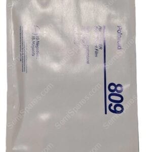 White padded mailing envelope with a blue corner triangle and purple text along the side, including 'Poland' and '609' markings.