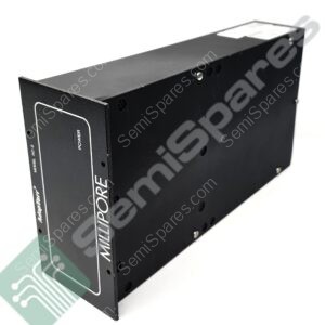 Angled close-up of a black metal power supply/enclosure with screws and a labeled POWER panel on the front edge.
