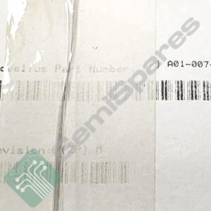 Shipping label on a white box with a barcode and the alphanumeric code A01-007-01, plus torn tape pieces.