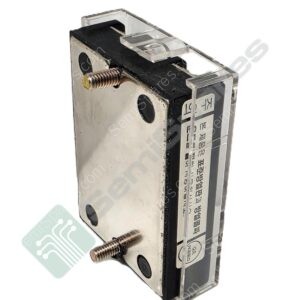 Metal electrical switch housing with two spring terminals and a clear actuator cap on top