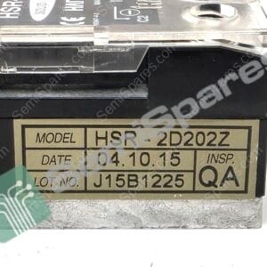 Close-up of a battery top with a beige label reading model HSR-2D2023 and date 04.10.15.